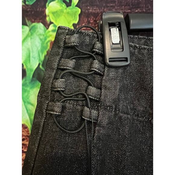 Fashion Nova Daring Drop Waist Baggy Jeans Y2K Wide Leg High Rise Black Wash NWT - Picture 7 of 9